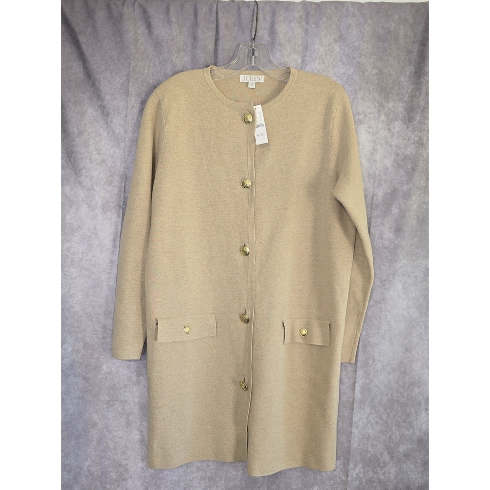 J.CREW Women's Beige Giselle Long Sweater Blazer, Size XS , NWT